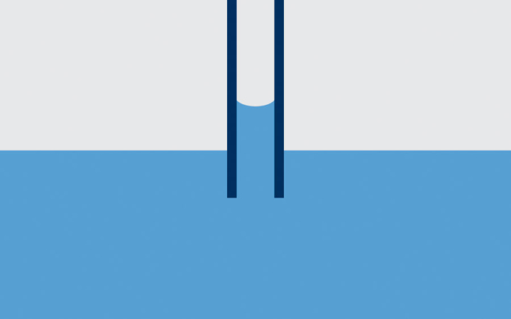 Capillary action of water